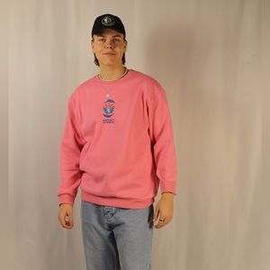pink crewneck